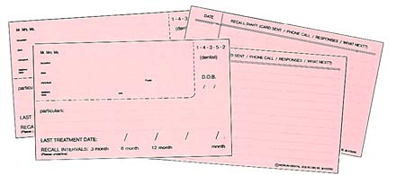 PINK RECALL CONTROL CARD